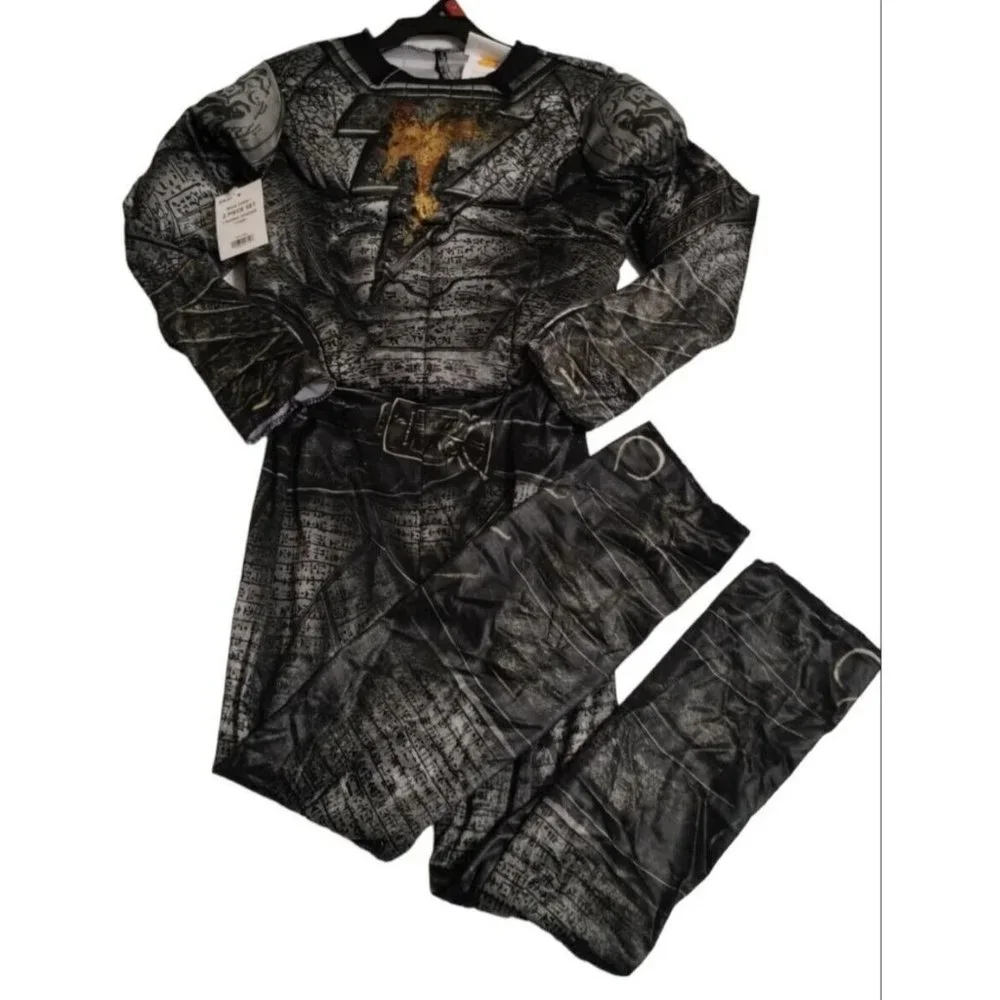 Black Adam Boys 2 Piece Padded Costume Medium 8 New Halloween Cosplay